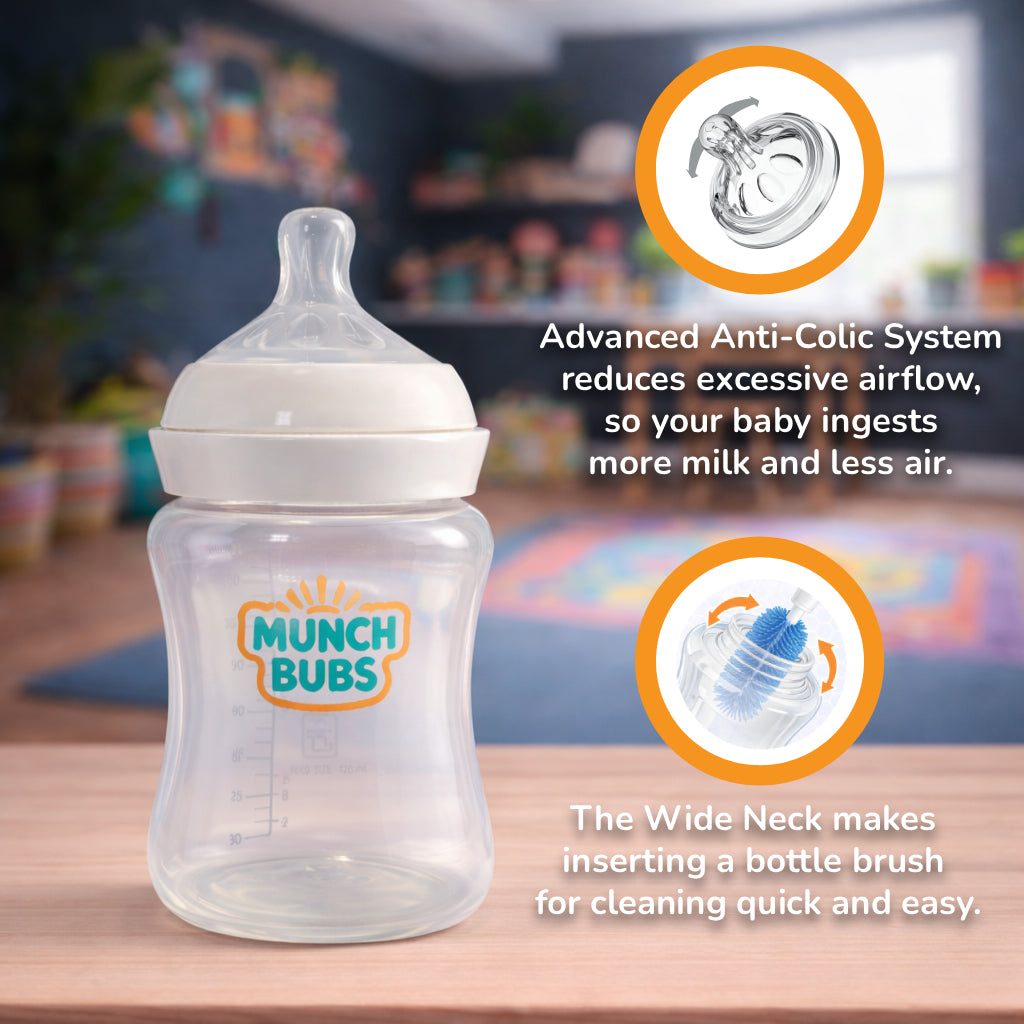 150ml Baby Feeding Bottle Combo (2 Pack) | Safe, Anti-Colic & Leak-Proof