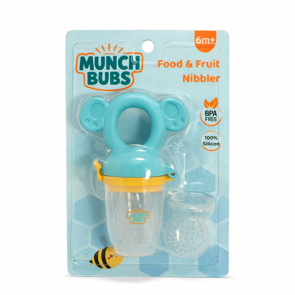Baby Fruit Nibbler Feeder Combo (2 Pack) | BPA Free Silicone | 6+ Months