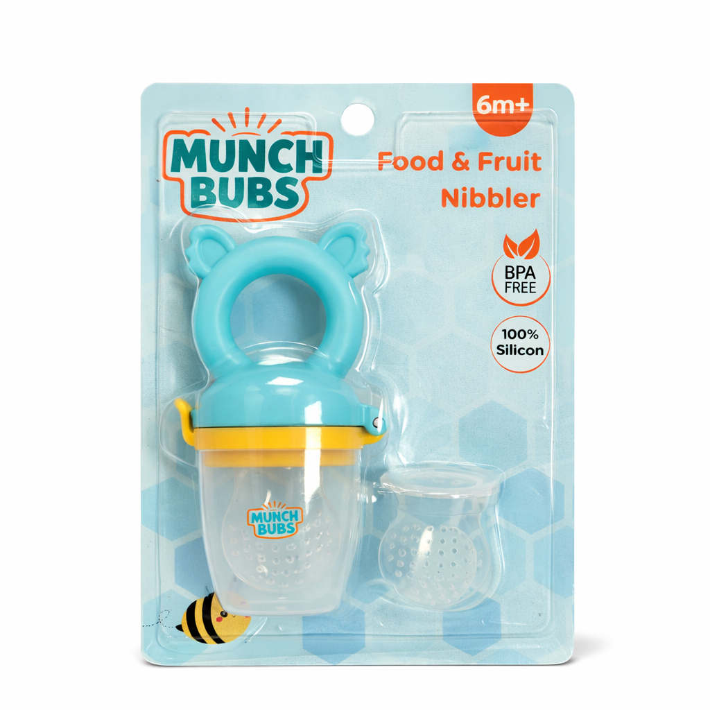 Baby Fruit Nibbler Feeder Combo (2 Pack) | BPA Free Silicone | 6+ Months