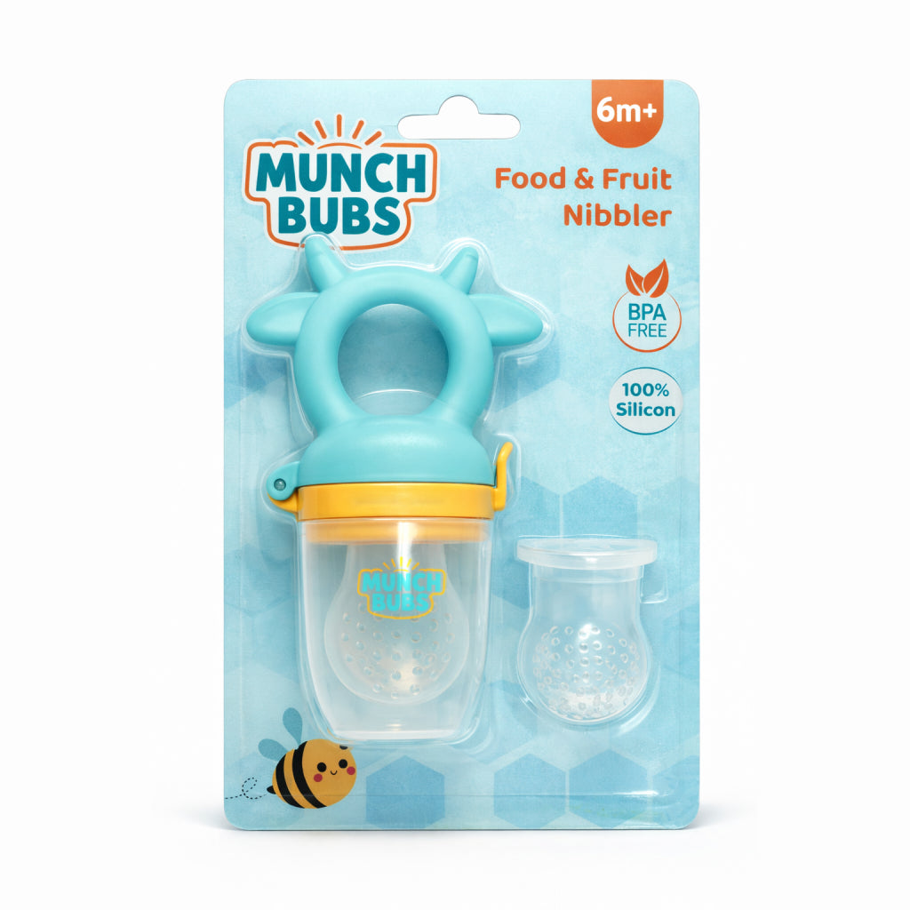 Baby Fruit Nibbler Feeder Combo (2 Pack) | BPA Free Silicone | 6+ Months