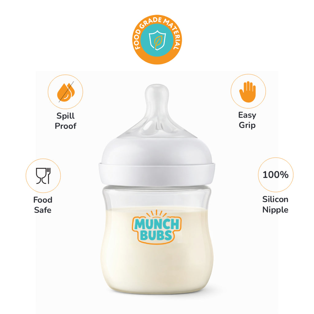 150ml Baby Feeding Bottle Combo (2 Pack) | Safe, Anti-Colic & Leak-Proof
