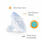 Natural Response Silicone Nipple | Anti-Colic, BPA Free, Breast-Like Flow