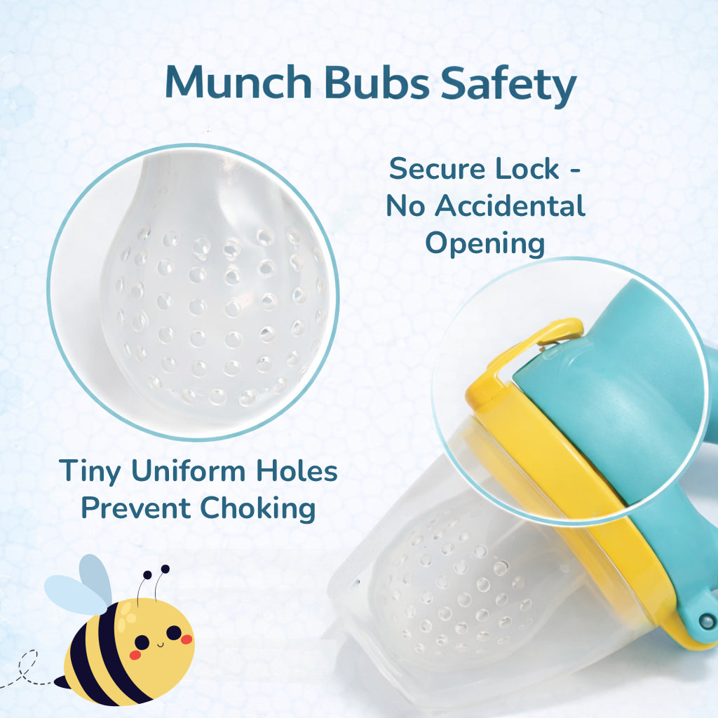 Baby Fruit Nibbler Feeder Combo (2 Pack) | BPA Free Silicone | 6+ Months