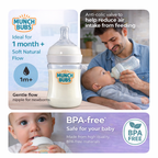 210ml baby feeding milk bottle anti-colic valve Natural Response Nipple 1 month+