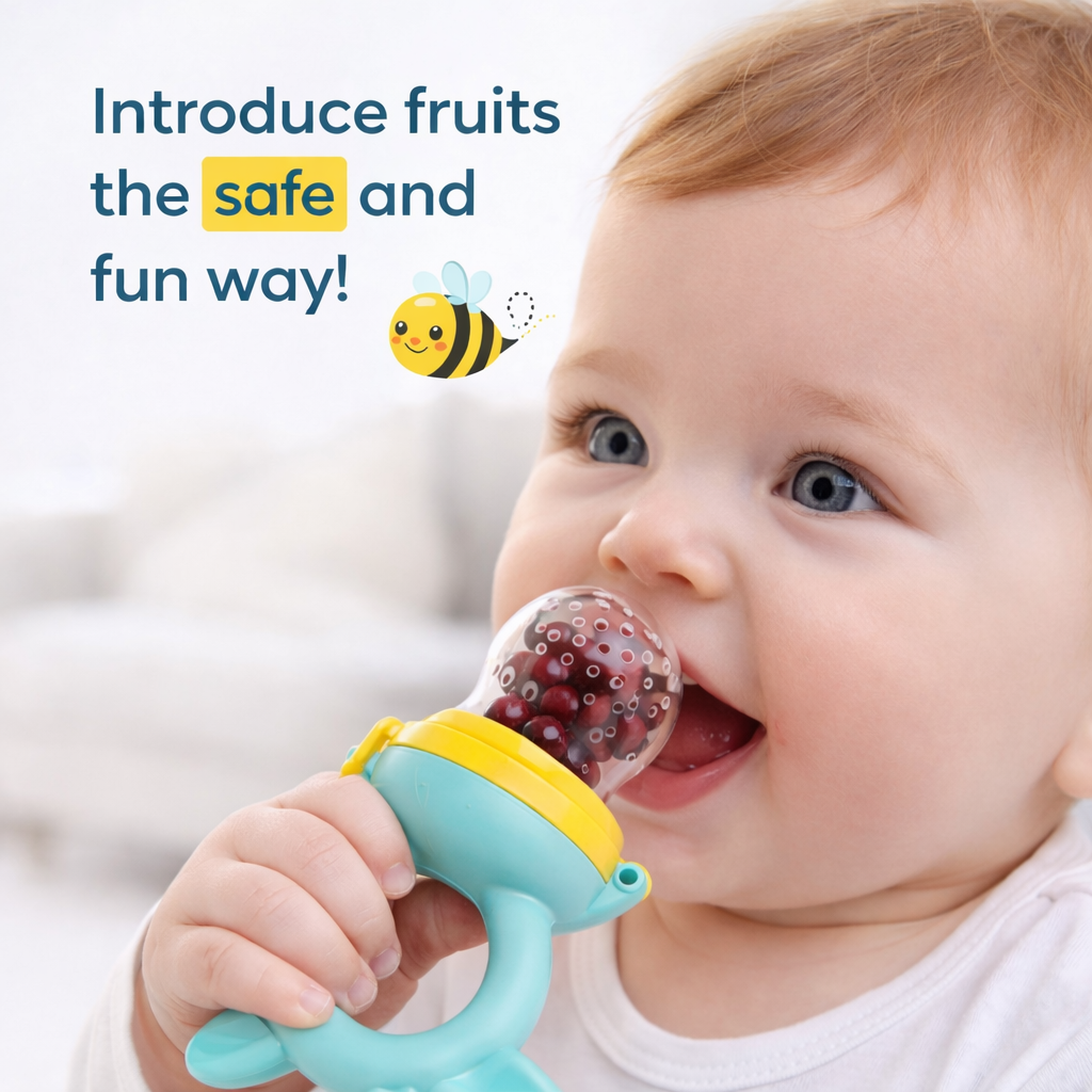 Baby Fruit Nibbler Feeder Combo (2 Pack) | BPA Free Silicone | 6+ Months