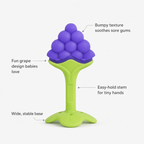 Silicone Baby Teether — Grape Sensory Teething Toy for Soothing Sore Gums