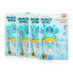 Baby Fruit Nibbler Feeder Combo (2 Pack) | BPA Free Silicone | 6+ Months