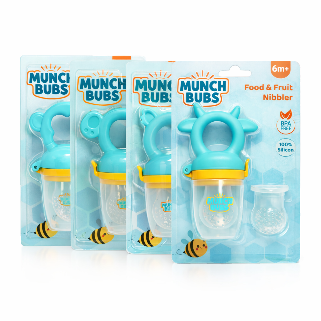 Baby Fruit Nibbler Feeder Combo (2 Pack) | BPA Free Silicone | 6+ Months