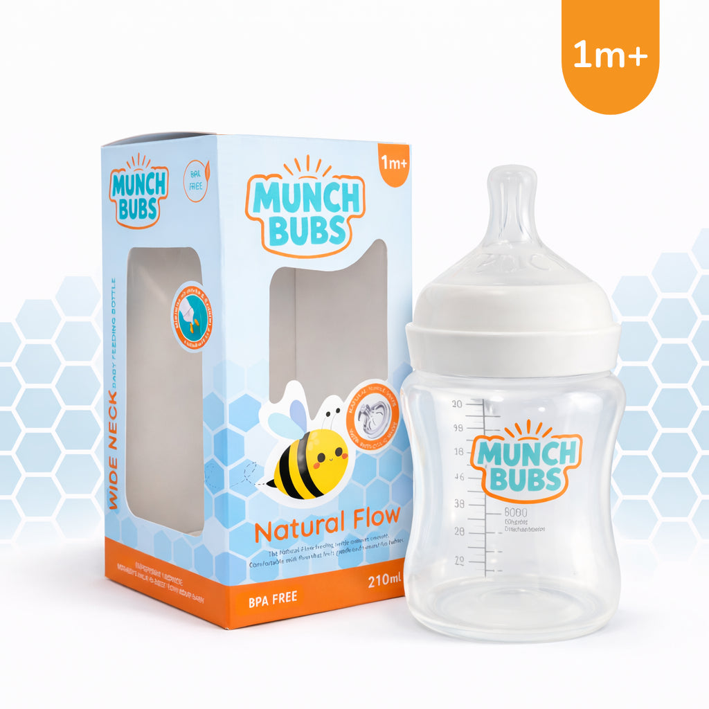 Munch Bubs 210ml baby bottle and packaging