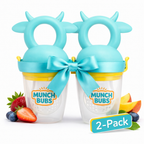 Baby Fruit Nibbler Feeder Combo (2 Pack) | BPA Free Silicone | 6+ Months