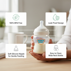 Natural Flow Baby Feeding Bottle - 150ml | Ideal for 0 months+