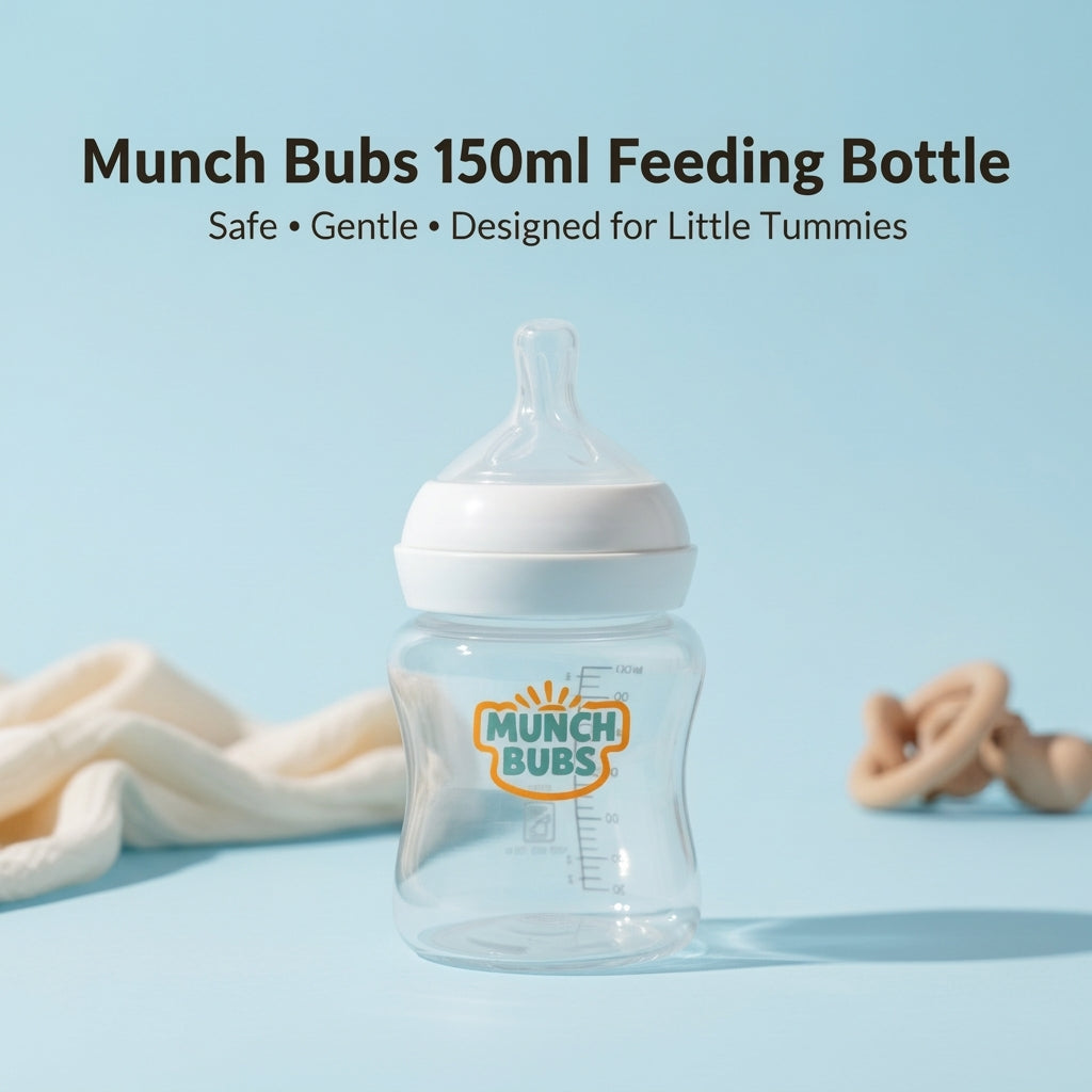 Natural Flow Baby Feeding Bottle - 150ml | Ideal for 0 months+