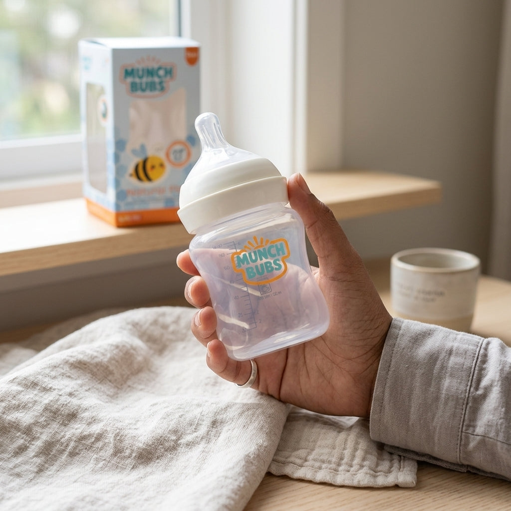 Natural Flow Baby Feeding Bottle - 150ml | Ideal for 0 months+