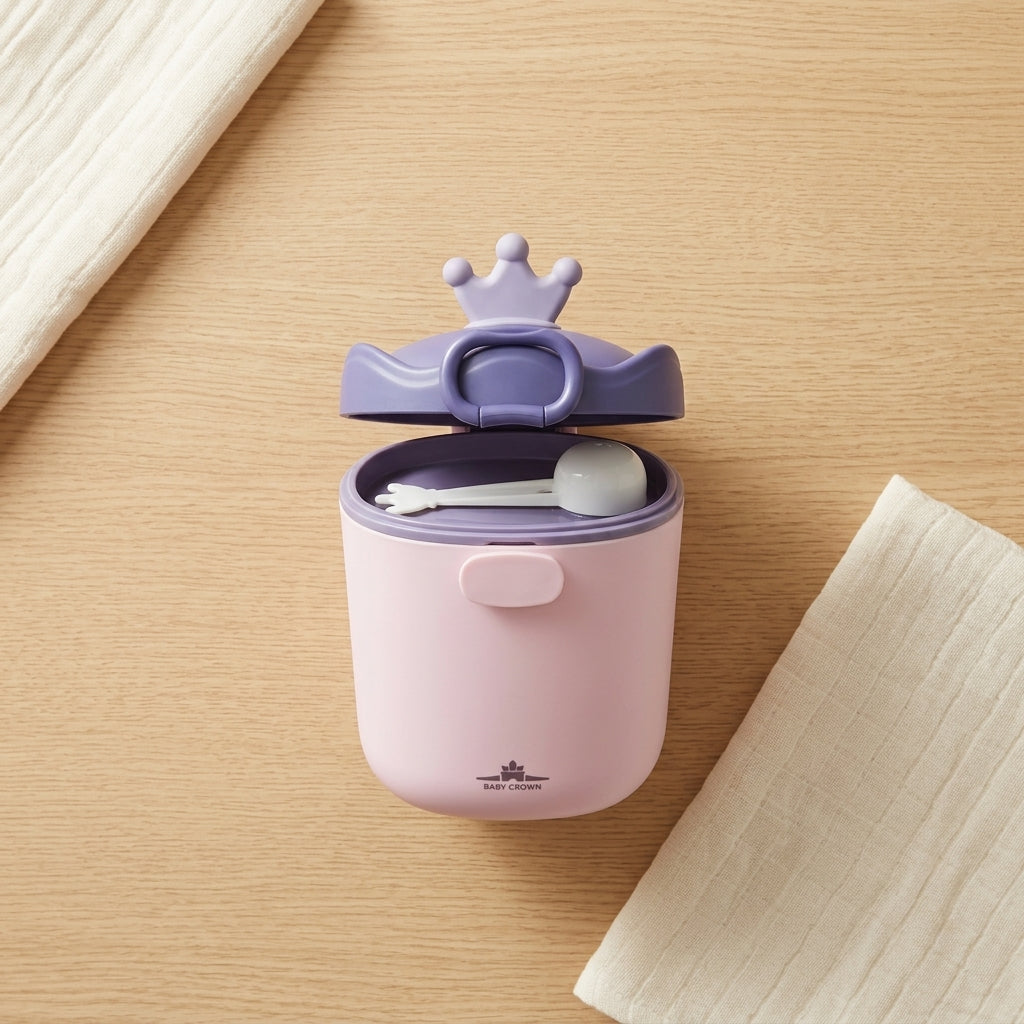 Royal Crown Formula Storage & Dispenser Container-Portable 810ml Milk Powder Container On-the-Go