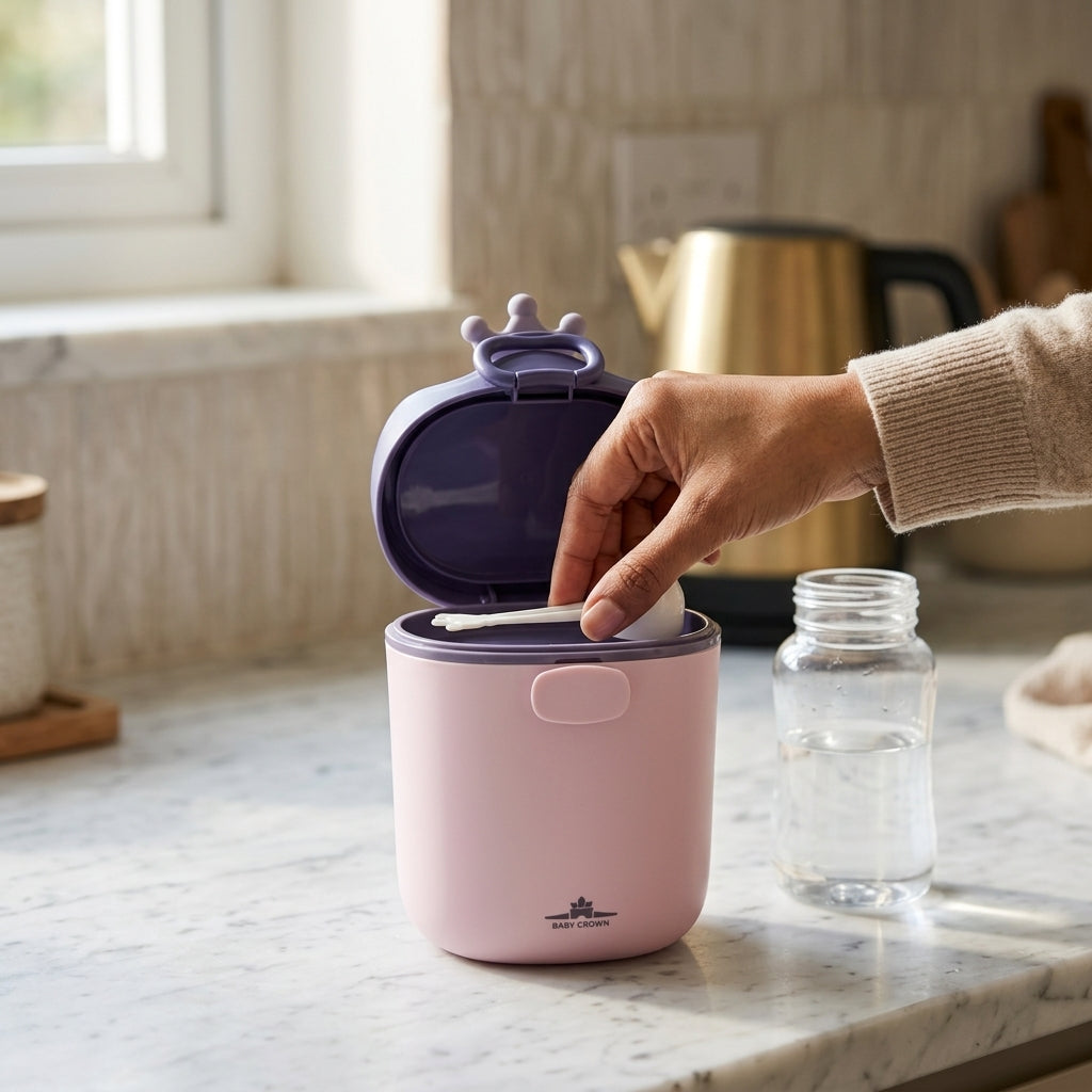 Royal Crown Formula Storage & Dispenser Container-Portable 810ml Milk Powder Container On-the-Go