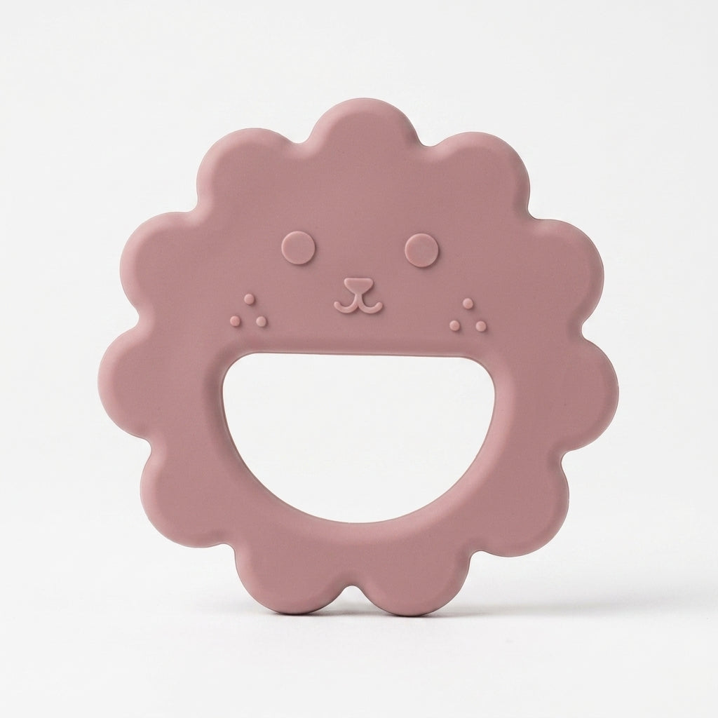 Lion Silicone Teether — BPA-Free Sensory Teething Ring for Babies