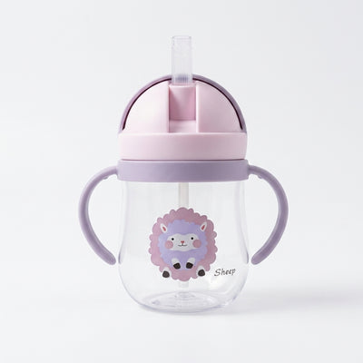 Baby Straw Sipper Cup with Handles — 250ml Weighted Gravity Ball Training Cup